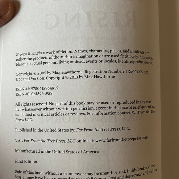 Kronos Rising: After 65 million years, the - Paperback, by Hawthorne Max - Good - Picture 7 of 10